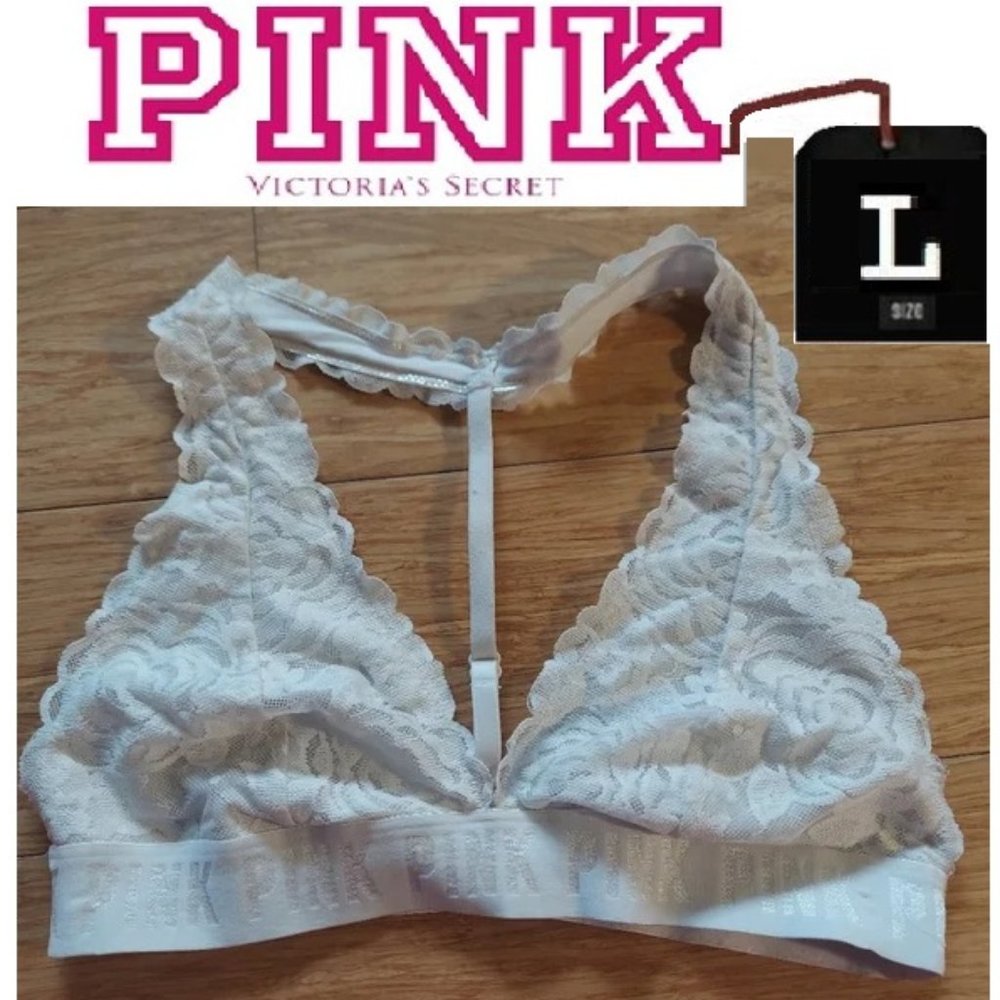 🎁10/$25 PINK racerback bralette, size large